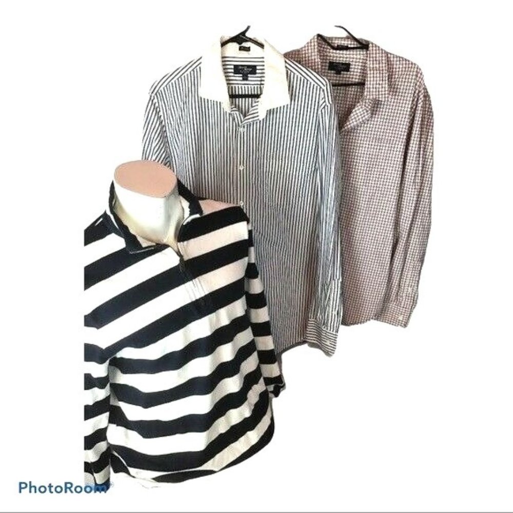 Bundle Lot 3 J. Crew Shirts*Large*Button Down & Pullover*Thompson Mercantile*EUC